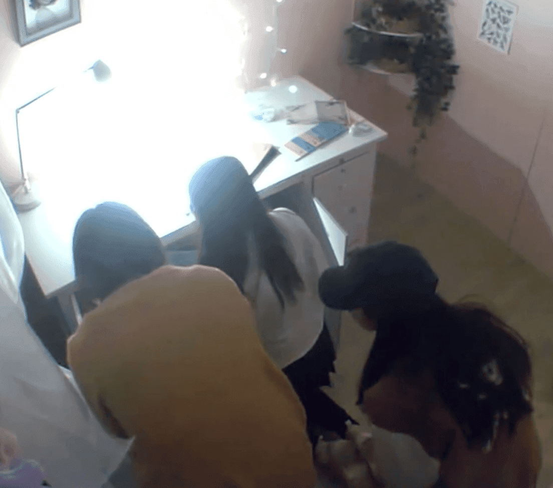 Players testing clues in the room